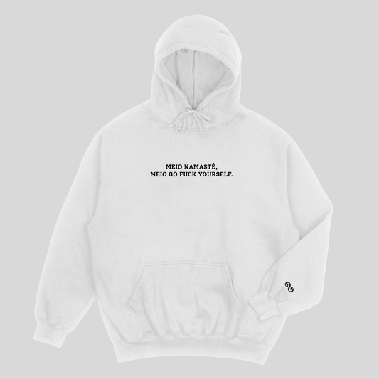 Namastê White/Black Unisex Hoodie