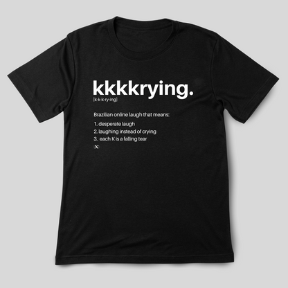 Unisex Kkkkrying Basic Black T-shirt