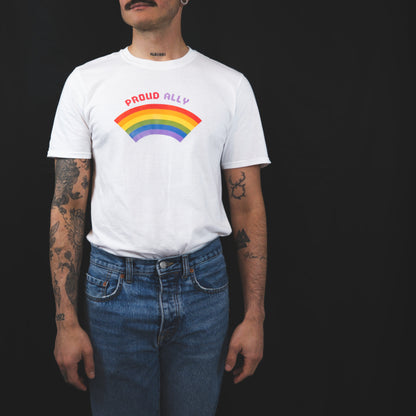 Unisex Proud Ally Basic White T-shirt