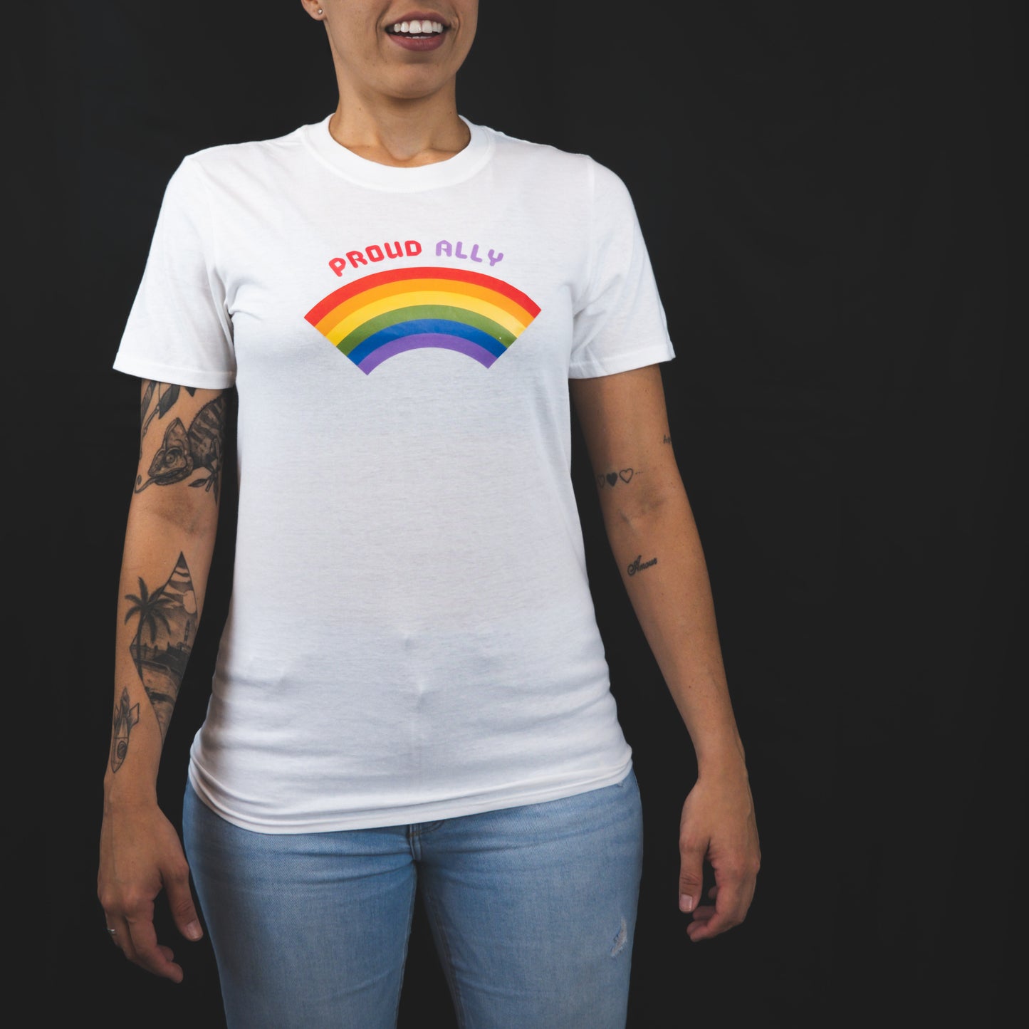 Unisex Proud Ally Basic White T-shirt