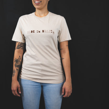 Unisex Made in Brazil Basic Sand T-shirt