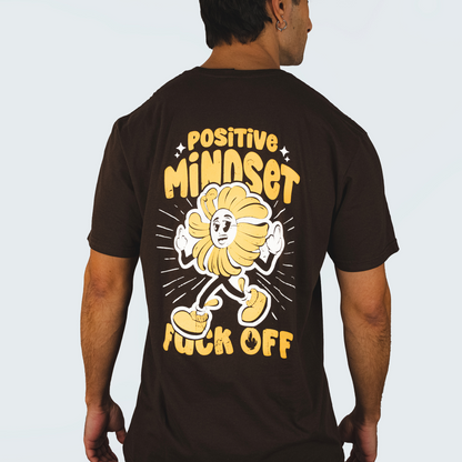 Positive Mindset (Fuck Off) Basic Brown Unisex T-shirt