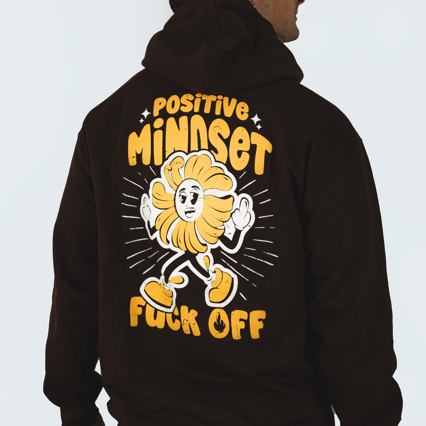 Positive Mindset (Fuck Off) - Brown Unisex Hoodie