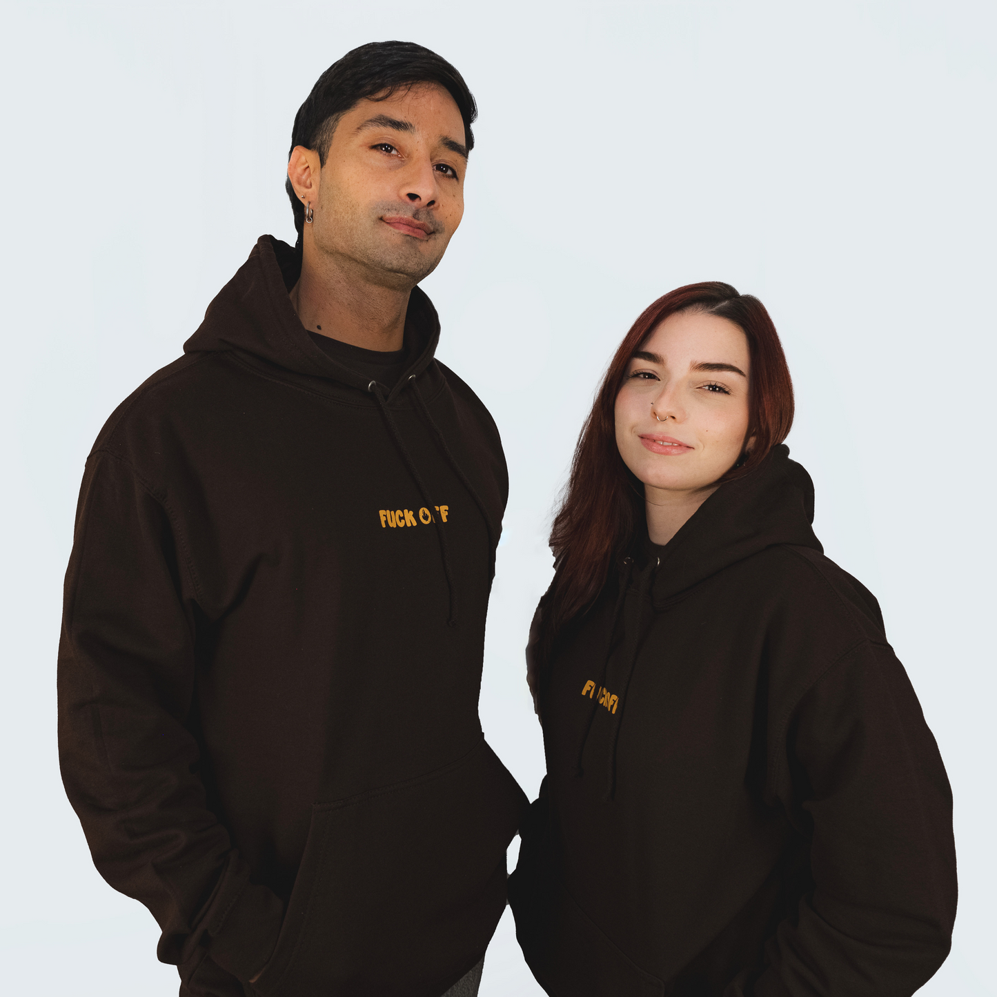 Positive Mindset (Fuck Off) - Brown Unisex Hoodie