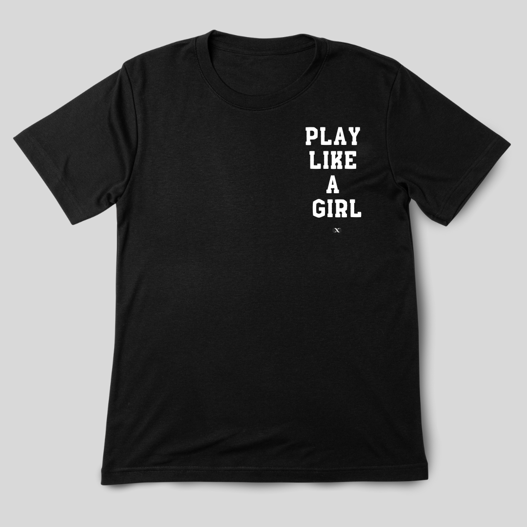 Play Like a Girl Basic Black Unisex T-shirt