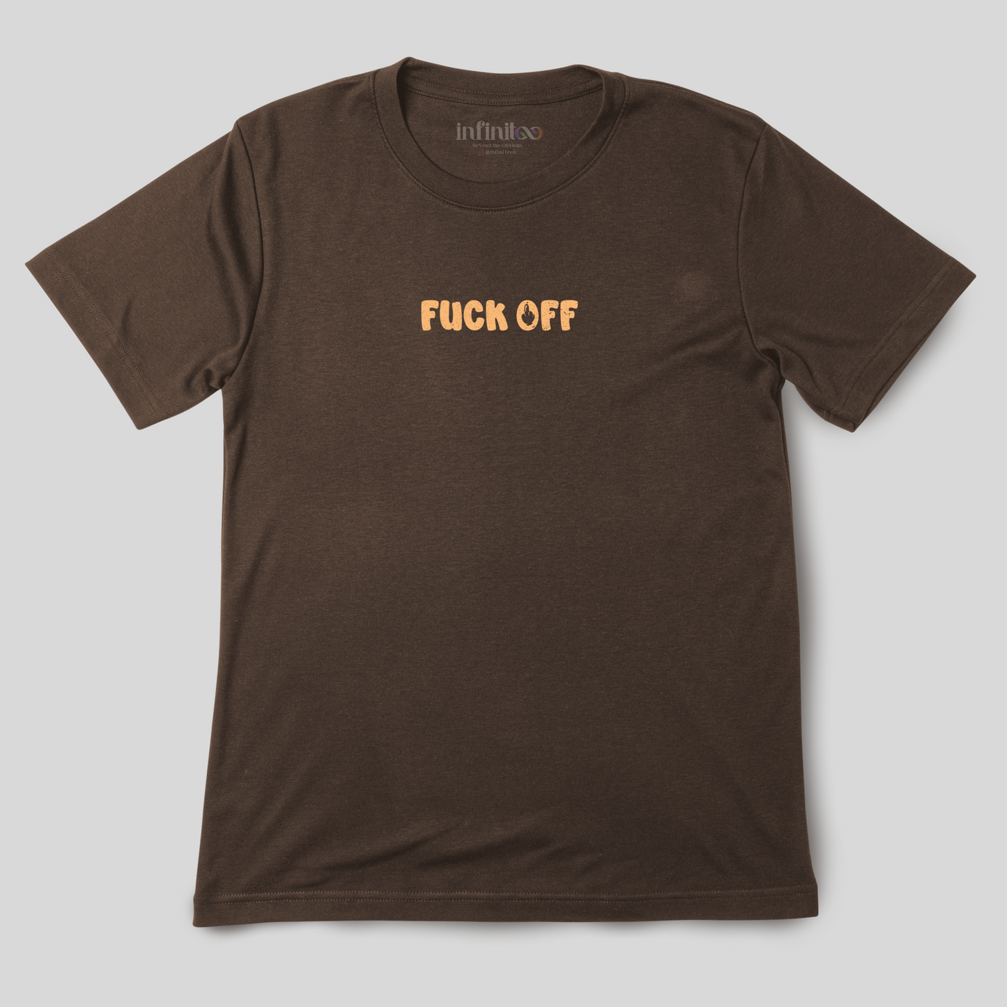 Positive Mindset (Fuck Off) Basic Brown Unisex T-shirt