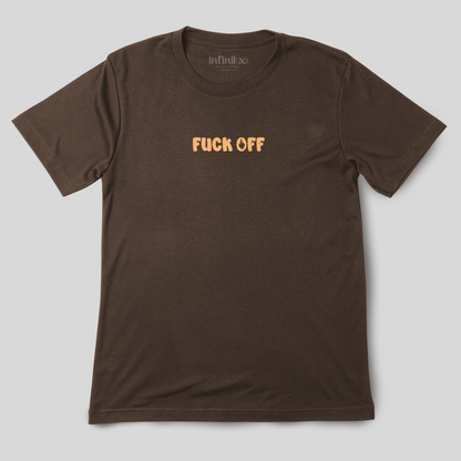 Positive Mindset (Fuck Off) Basic Brown Unisex T-shirt