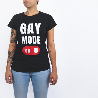 Unisex Gay Mode On Basic Black T-shirt