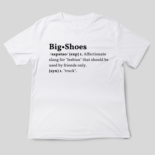 Unisex Big Shoes Basic White T-shirt