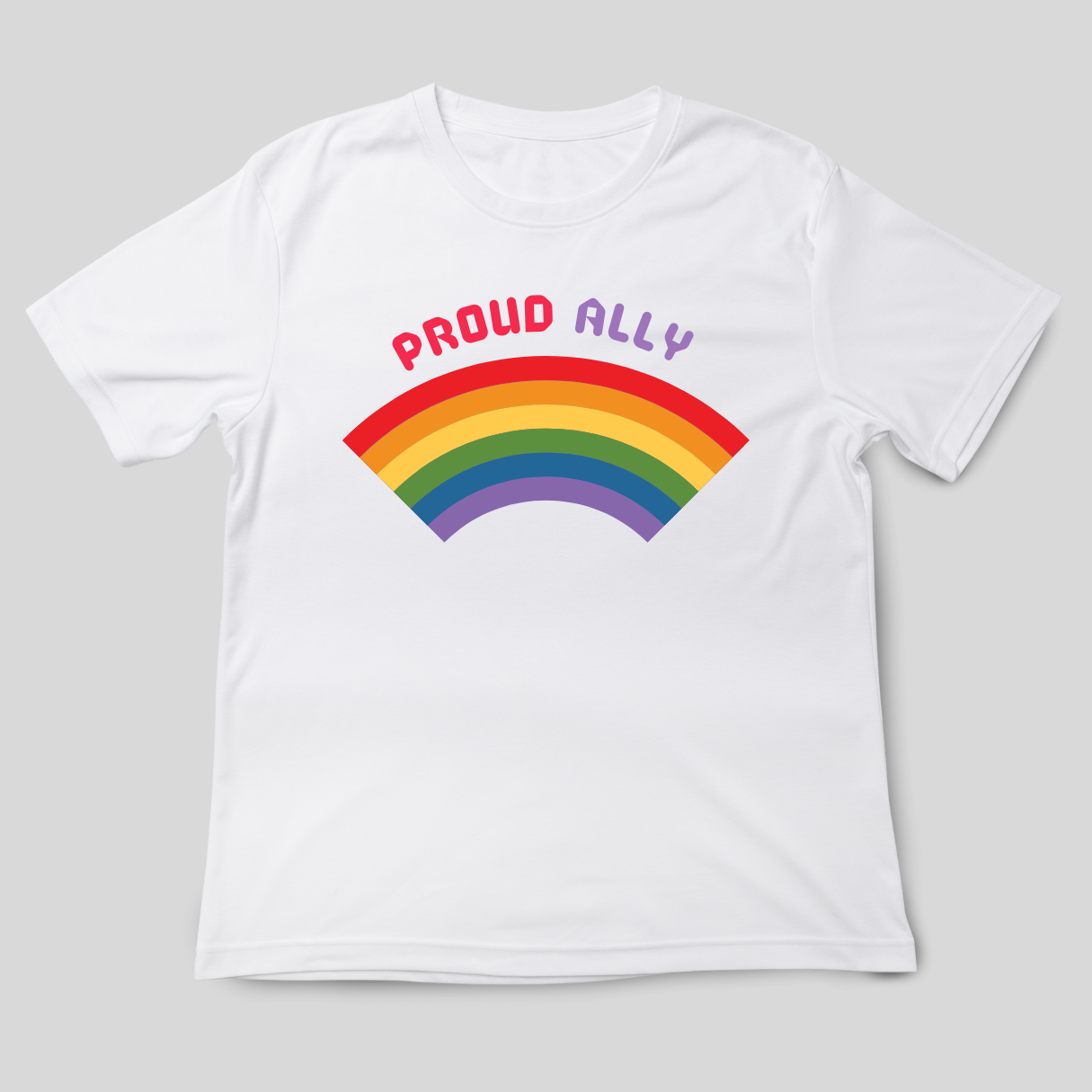 Unisex Proud Ally Basic White T-shirt