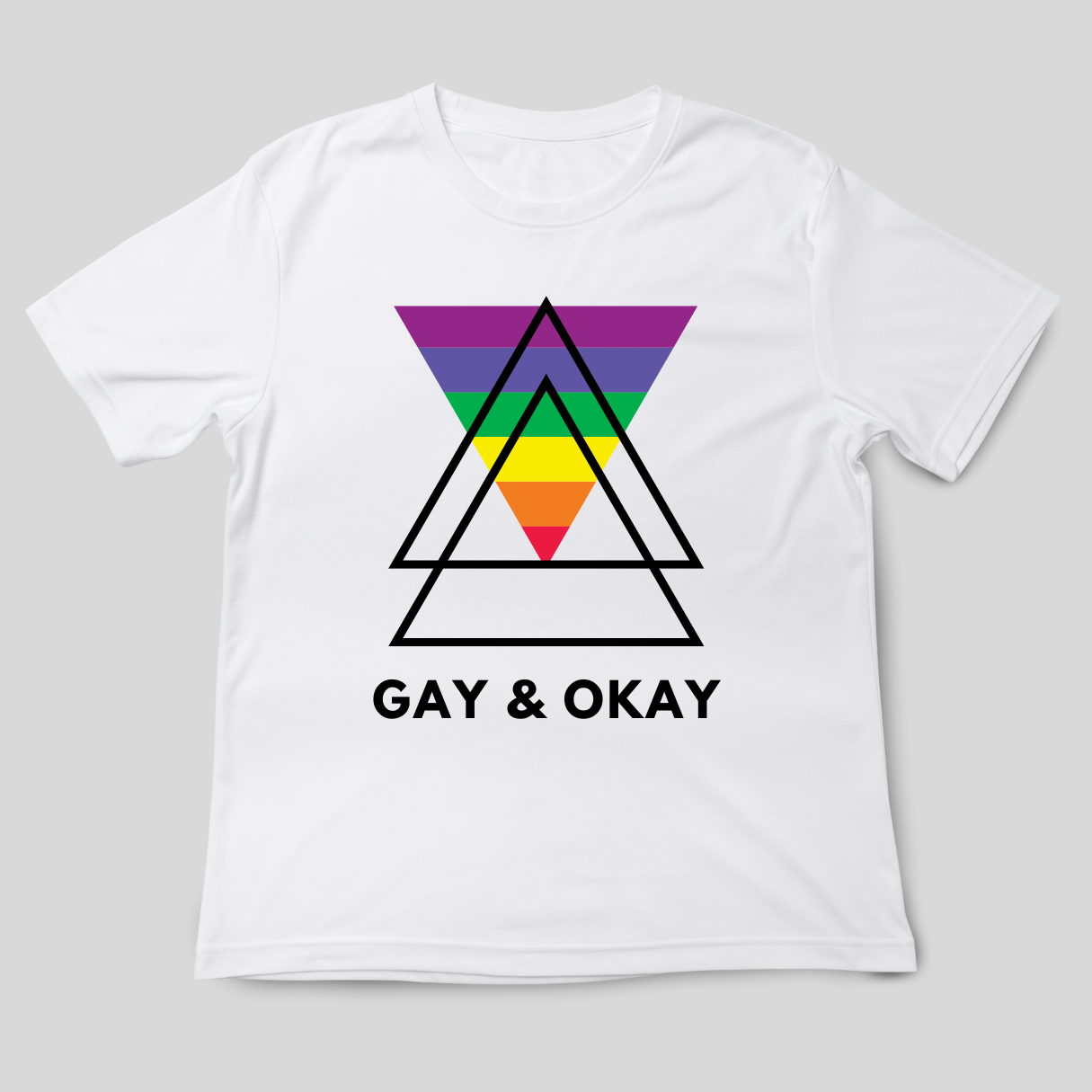 Unisex Gay & Okay Basic White T-shirt