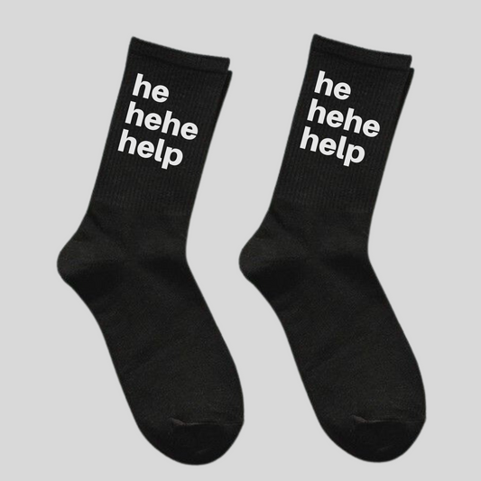 Hehelp Black Crew Socks